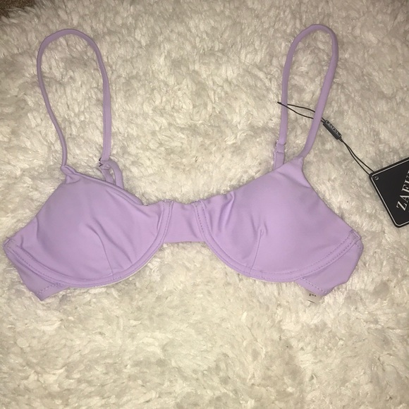 purple underwire bikini